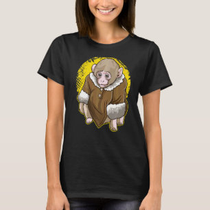 Cute Snow Macaque Monkey Wearing A Coat Meme  1 T-Shirt