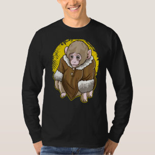 Cute Snow Macaque Monkey Wearing A Coat Meme 1 T-Shirt