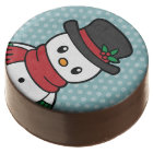 Cute Snow Pals chocolate dipped cookies