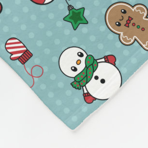 Cute Snow Pals fleece blanket