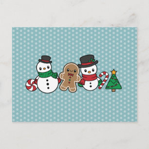 Cute Snow Pals postcard