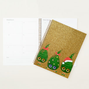 Cute Snow Pea Christmas Critter Winter Solstice Planner