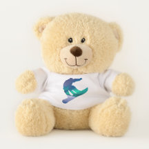 Cute Snowboarder Snowboarding Sherman Teddy Bear
