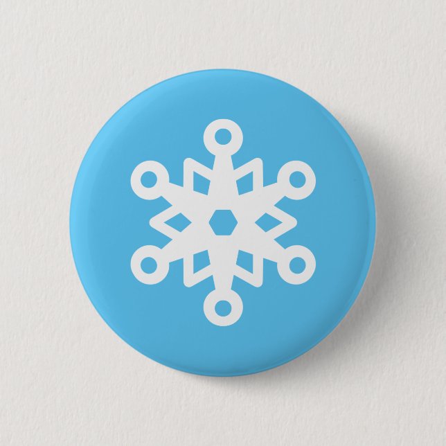 Cute Snowflake 2 Inch Round Button (Front)