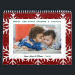 Cute Snowflakes Red Christmas Photo | Gift Calendar<br><div class="desc">Introducing our Custom Cute Snowflakes Christmas Photo Red Calendar! This unique and personalized calendar is designed to bring joy and memories to your home throughout the year. Featuring a cherished photo of kids for each month, this calendar beautifully showcases your favourite moments, making it a perfect gift for family and...</div>