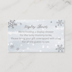 Cute Snowflakes Winter Baby Shower Display Shower Enclosure Card