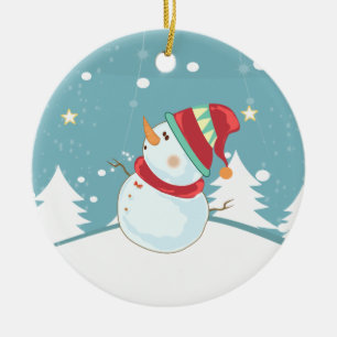 Cute Snowman Art/Christmas Ornament