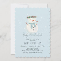 Cute Snowman Baby It's Cold Outside Baby Shower
