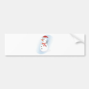 Cute Snowman Bumper Sticker