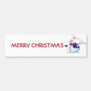 Cute Snowman Bumper Sticker