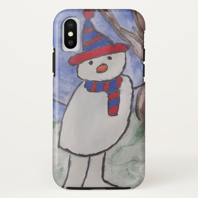 Cute Snowman Case-Mate iPhone Case (Back)