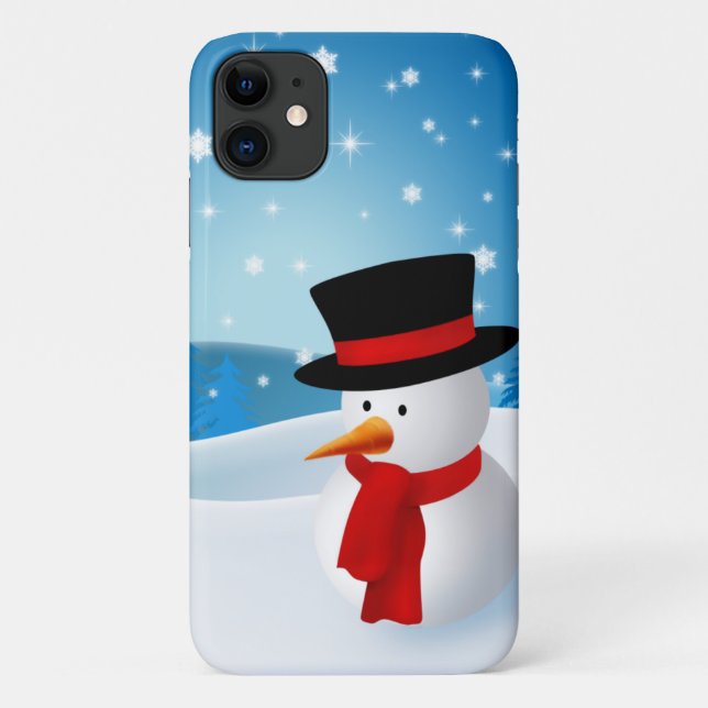 Cute Snowman Case-Mate iPhone Case (Back)