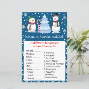 Cute Snowman christmas around the world game