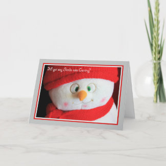 Cute Snowman Christmas Card