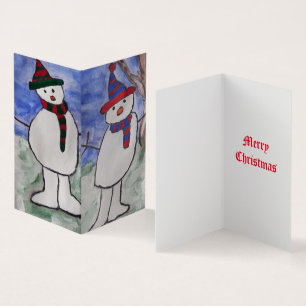 Cute Snowman Christmas Card