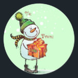 Cute Snowman Christmas Gift tags<br><div class="desc">Adorable Gift labels for your Christmas packages. Cute Gift tags for kids or adults!</div>