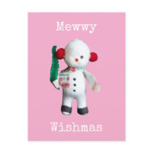 Cute Snowman Christmas Postcard