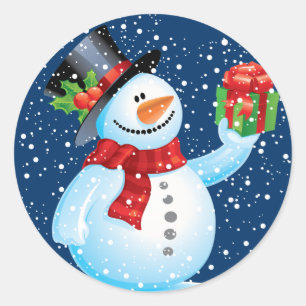 Cute Snowman Christmas stickers