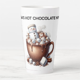 Cute Snowman Cocoa Design Latte Mug