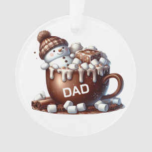 Cute Snowman Cocoa Design Ornament