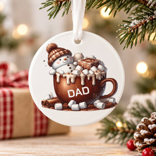 Cute Snowman Cocoa Design Ornament
