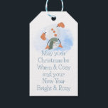Cute Snowman Cosy Christmas Quote Gift Tags<br><div class="desc">Cute Snowman Cosy Christmas Quote.</div>