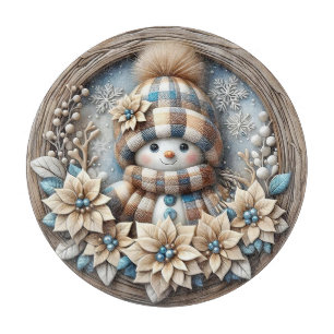 Cute snowman cutting board