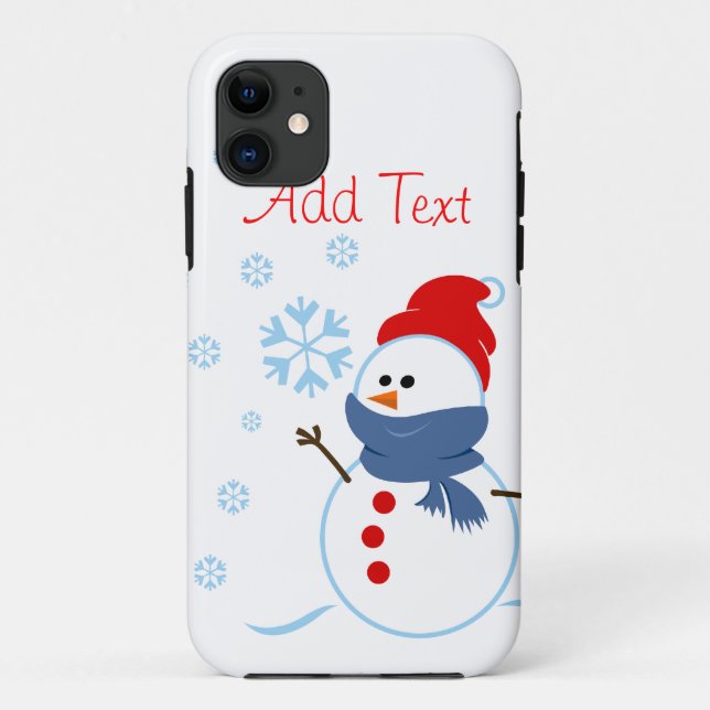 Cute Snowman Design Case-Mate iPhone Case (Back)