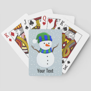 Cute Snowman Design Classic Playing Cards