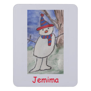 Cute Snowman  Door Sign
