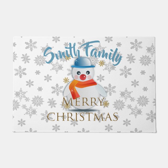 Cute Snowman Doormat (Front)