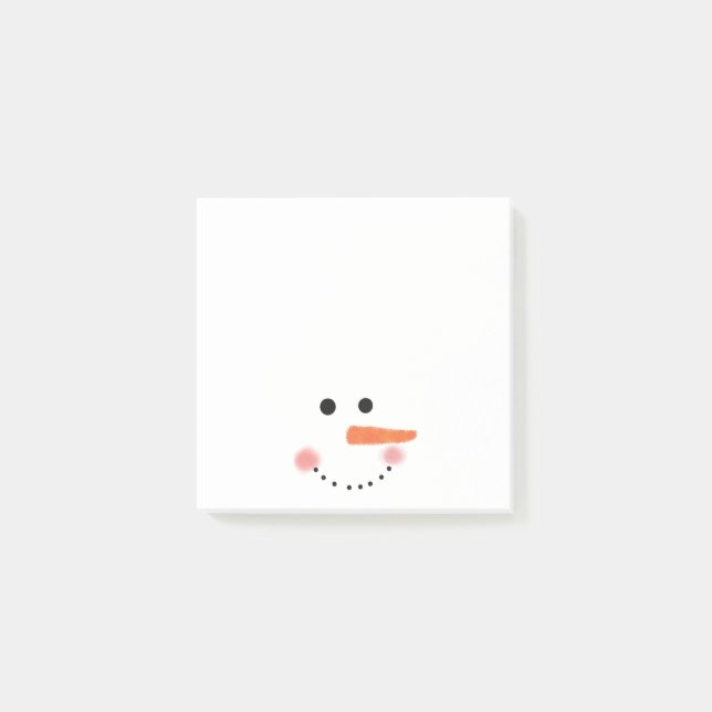 Cute Snowman Face Notes (Front)