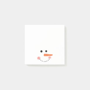 Cute Snowman Face Post-It Notes