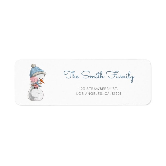 Cute Snowman Farm Return Address (Devant)