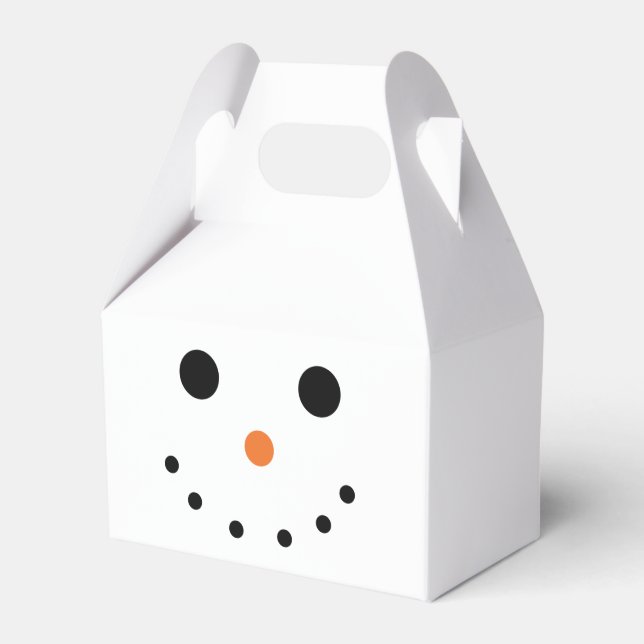Cute Snowman Favour Box (Front Side)