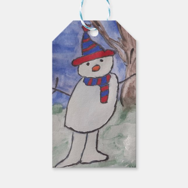 Cute Snowman Gift Tags (Front)