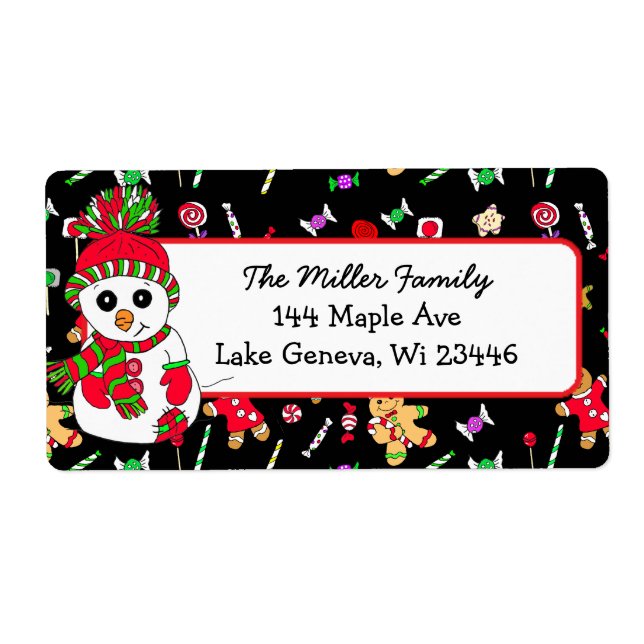 Cute Snowman Holiday Seasonal Festive (Front)