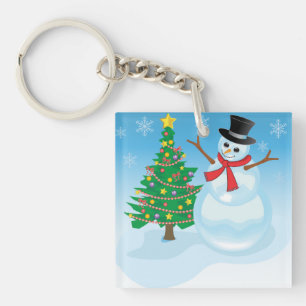 Cute Snowman Keychain