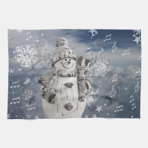 Cute Snowman Kitchen Towel