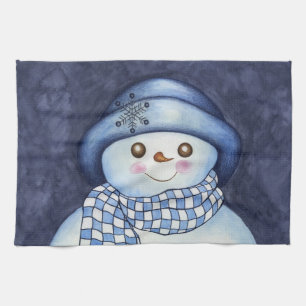 Cute Snowman Kitchen Towel