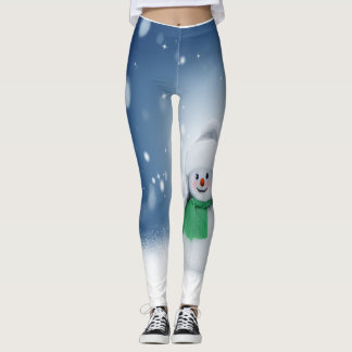 Cute Snowman Leggings