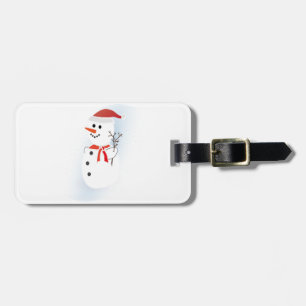 Cute Snowman Luggage Tag