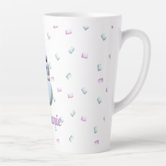Cute Snowman Marshmallow Personalized Latte Mug