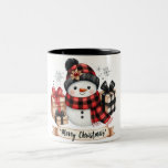 Cute Snowman /Merry Christmas Two-Tone Coffee Mug<br><div class="desc">Mug
Cute Snowman /Merry Christmas
Perfect Gift
Festive
Modern/Trendy
Quotes/Sayings
Customizable</div>