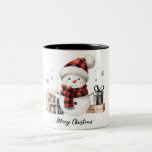Cute Snowman /Merry Christmas Two-Tone Coffee Mug<br><div class="desc">Mug
Cute Snowman /Merry Christmas
Perfect Gift
Festive
Modern/Trendy
Quotes/Sayings
Customizable</div>