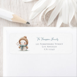 Cute Snowman Nom de retour Adresse
