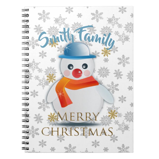 Cute Snowman Notebook (Front)