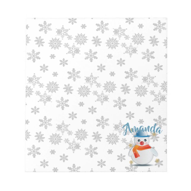 Cute Snowman Notepad (Front)