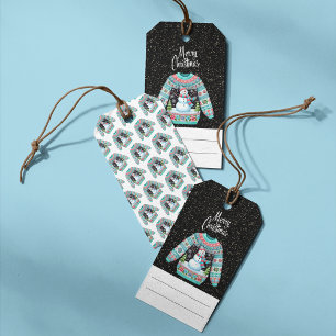 Cute Snowman on Ugly Christmas Sweater Gift Tags