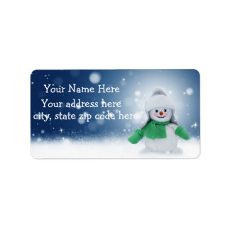 Cute Snowman Personalized Address Labels